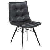Aiken Faux Leather Dining Side Chair, Charcoal (Set of 4)