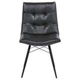 Aiken Faux Leather Dining Side Chair, Charcoal (Set of 4)
