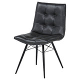 Aiken Faux Leather Dining Side Chair, Charcoal (Set of 4)