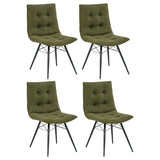 Aiken Fabric Upholstered Dining Side Chair, Forest Green (Set of 4)