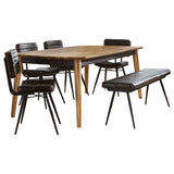 Partridge 6-Piece Dining Set - Natural Sheesham & Espresso