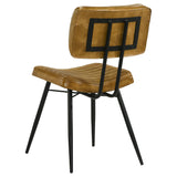 Misty Leather Dining Side Chair Camel, Set of 2