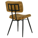 Misty Leather Dining Side Chair Camel, Set of 2