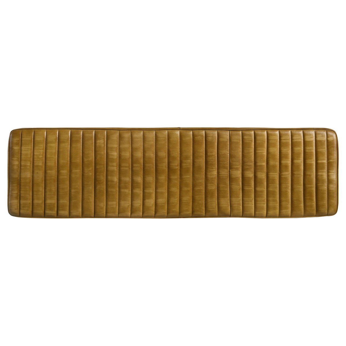 Misty Leather Upholstered Dining Bench in Antique Camel