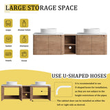 Wall Mounted Bathroom Vanity With Art Sink, 1 Storage Shelf, Soft Close Door