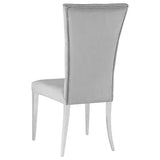 Kerwin 5-Piece Dining Set with Grey Velvet Chairs