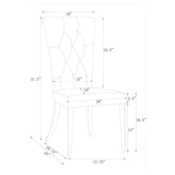 Kerwin 7-Piece Dining Set - Grey Velvet & Chrome