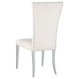 Kerwin 7-Piece Dining Table Set, White and Chrome