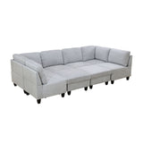 8 Piece Modular U - Shape Sectional Sofa