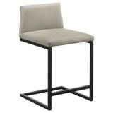 Vardon Genuine Leather Counter Height Chair, Tan (Set of 2)