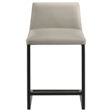 Vardon Genuine Leather Counter Height Chair, Tan (Set of 2)