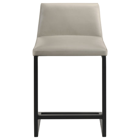 Vardon Genuine Leather Counter Height Chair, Tan (Set of 2)