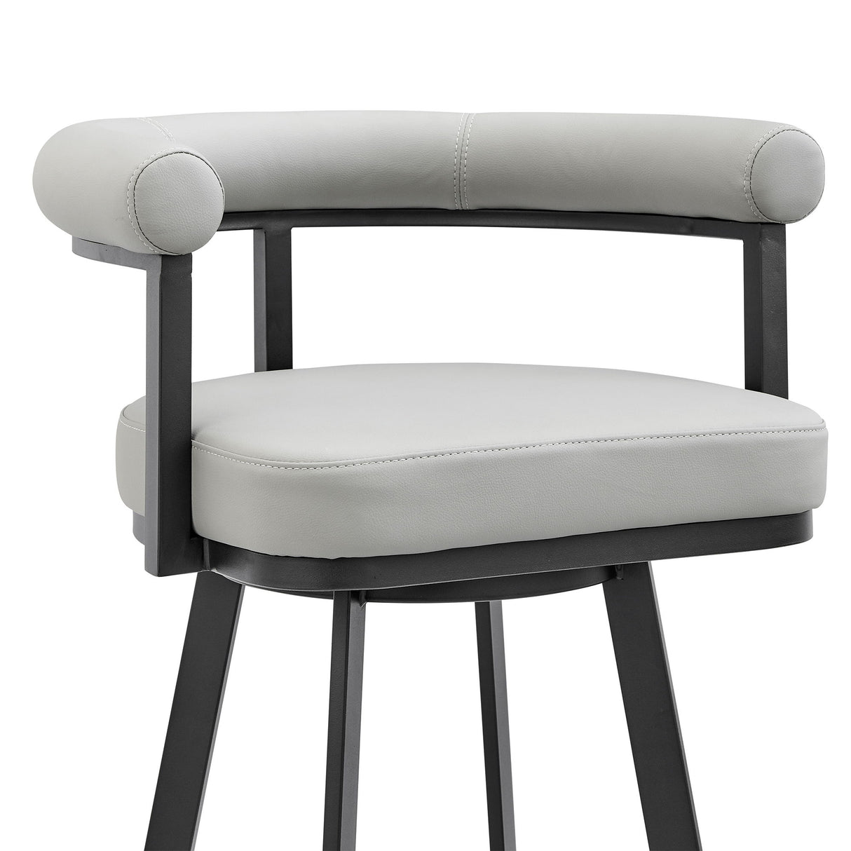 Magnolia - Swivel Stool - Black Metal