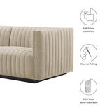 114 Inch Conjure Channel Tufted Fabric 5 - Piece L - Shaped Sectional - Living Room Furniture available at Alpine Outlets in Denver