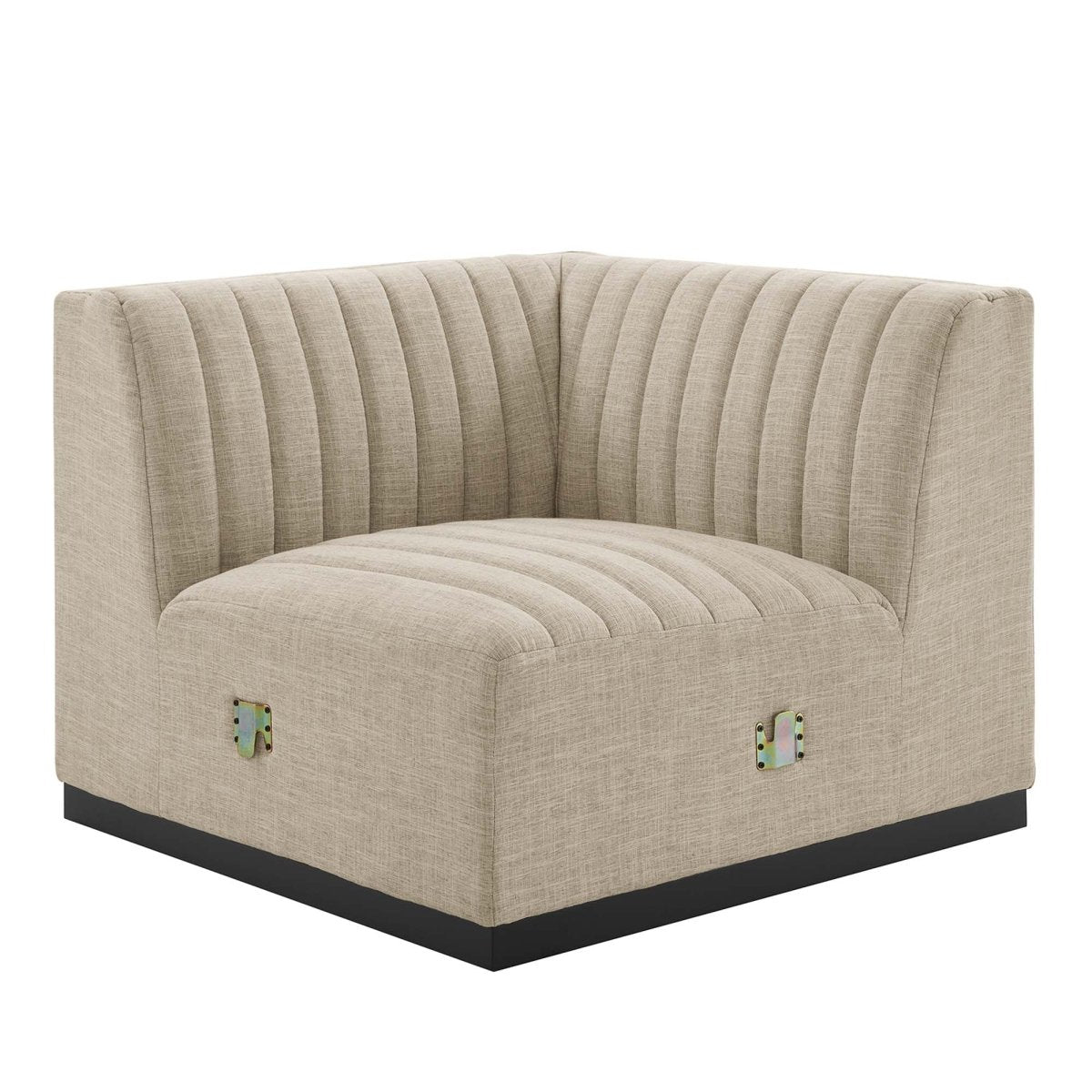 114 Inch Conjure Channel Tufted Fabric 5 - Piece L - Shaped Sectional - Living Room Furniture available at Alpine Outlets in Denver