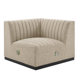 114 Inch Conjure Channel Tufted Fabric 5 - Piece L - Shaped Sectional - Living Room Furniture available at Alpine Outlets in Denver