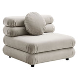 114 Inch Jubilee Performance Velvet 4 - Piece Modular Sectional Sofa with Ottoman - Living Room Furniture available at Alpine Outlets in Denver