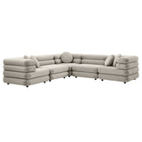 114 Jubilee Performance Velvet 5 - Piece L - Shaped Modular Sectional - Living Room Furniture available at Alpine Outlets in Denver