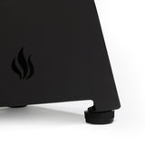 Tabletop, Propane Gas Fire Pit With Quick Connect Joint, Glass Wind Guard And Lava Rock, Outdoor, Portable - Black