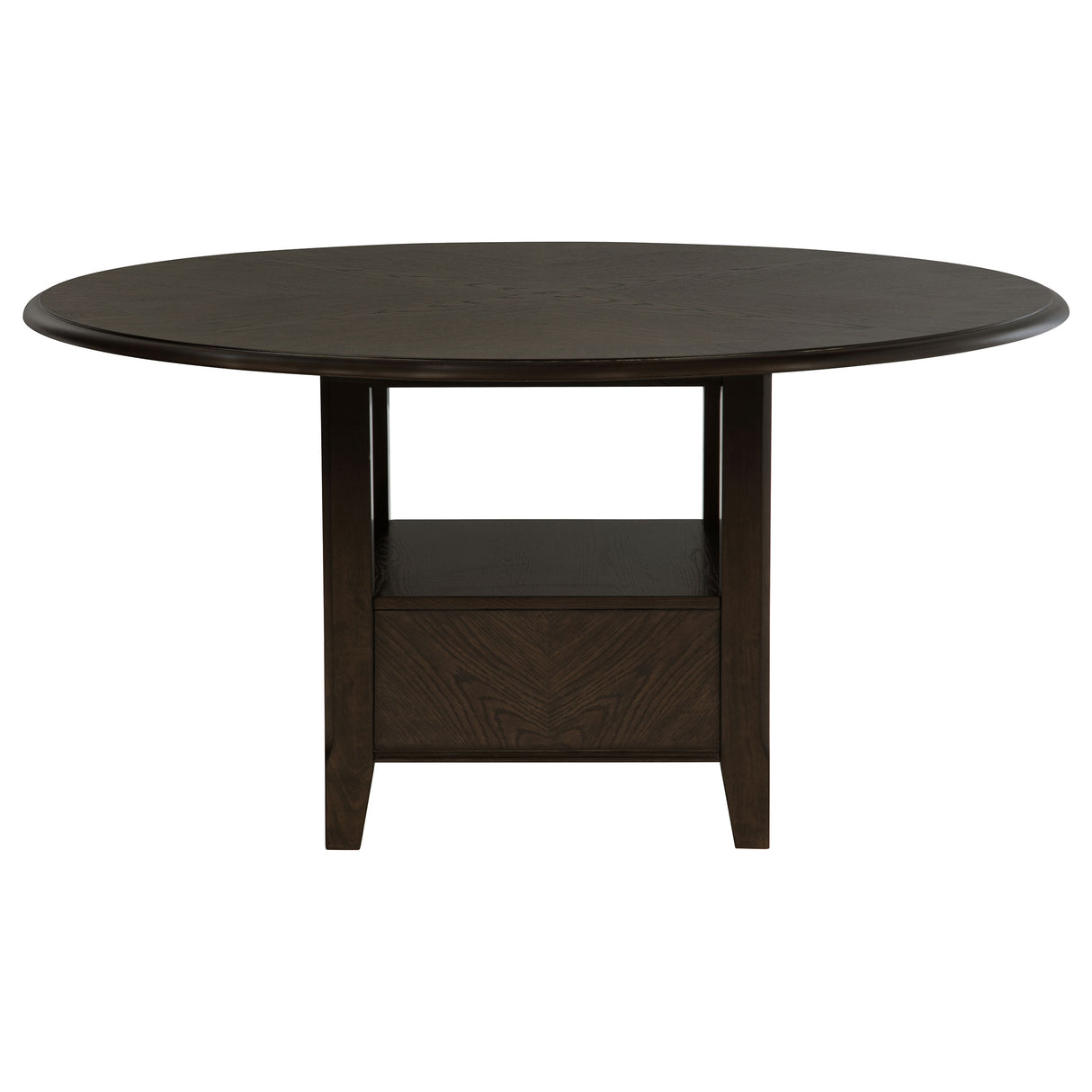 Twyla 5-Piece 60-Inch Round Dining Table Set Dark Cocoa