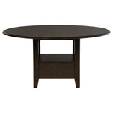 Twyla 5-Piece 60-Inch Round Dining Table Set Dark Cocoa