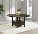 Twyla 60-Inch Round Dining Table Dark Cocoa