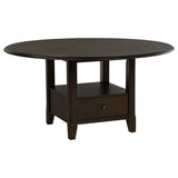 Twyla 60-Inch Round Dining Table Dark Cocoa
