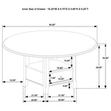 Twyla 60-Inch Round Dining Table Dark Cocoa