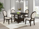 Twyla 60-Inch Round Dining Table Dark Cocoa