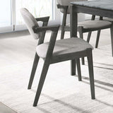 Stevie Padded Wood Dining Arm Chair Black, Set of 2