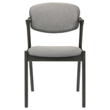 Stevie Padded Wood Dining Arm Chair Black, Set of 2