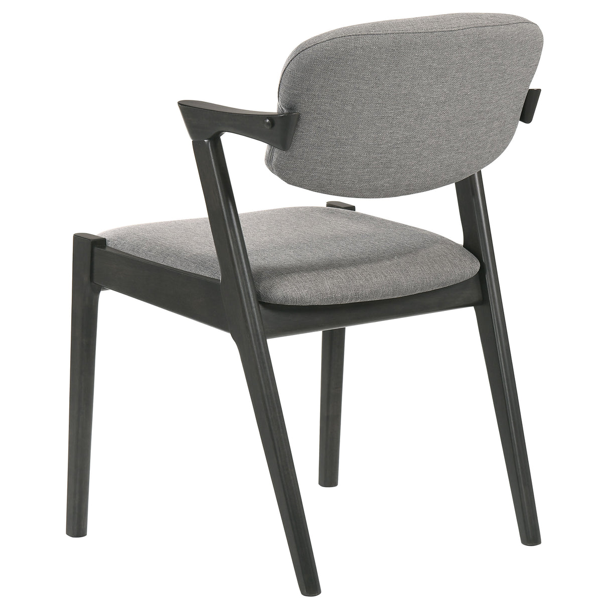 Stevie Padded Wood Dining Arm Chair Black, Set of 2