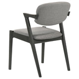 Stevie Padded Wood Dining Arm Chair Black, Set of 2