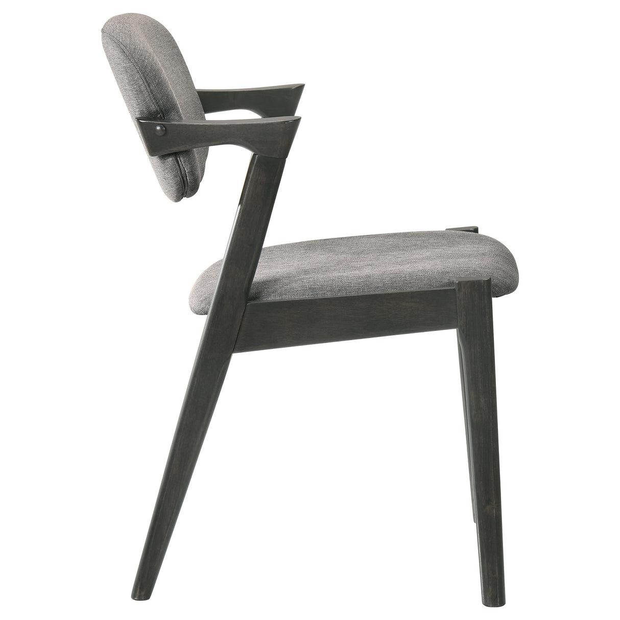 Stevie Padded Wood Dining Arm Chair Black, Set of 2