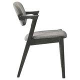 Stevie Padded Wood Dining Arm Chair Black, Set of 2