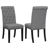 Alana Grey Fabric Upholstered Dining Side Chair Set of 2