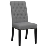 Alana Grey Fabric Upholstered Dining Side Chair Set of 2