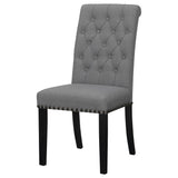 Alana Grey Fabric Upholstered Dining Side Chair Set of 2