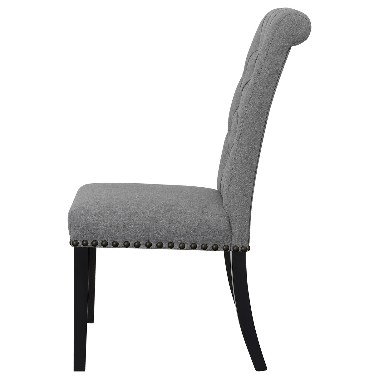 Alana Grey Fabric Upholstered Dining Side Chair Set of 2