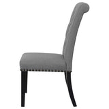 Alana Grey Fabric Upholstered Dining Side Chair Set of 2