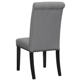 Alana Grey Fabric Upholstered Dining Side Chair Set of 2