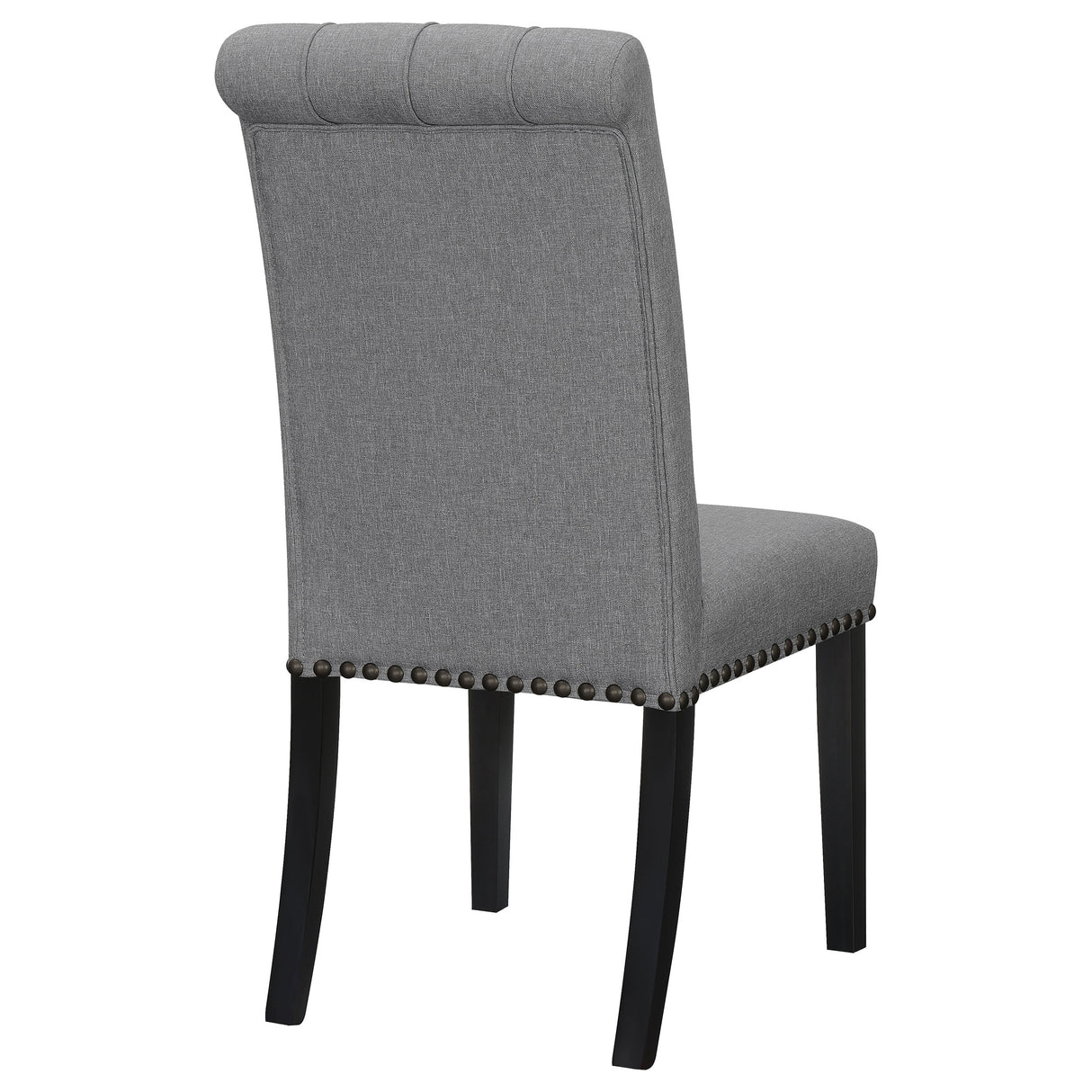 Alana Grey Fabric Upholstered Dining Side Chair Set of 2