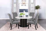 Alana Grey Fabric Upholstered Dining Side Chair Set of 2