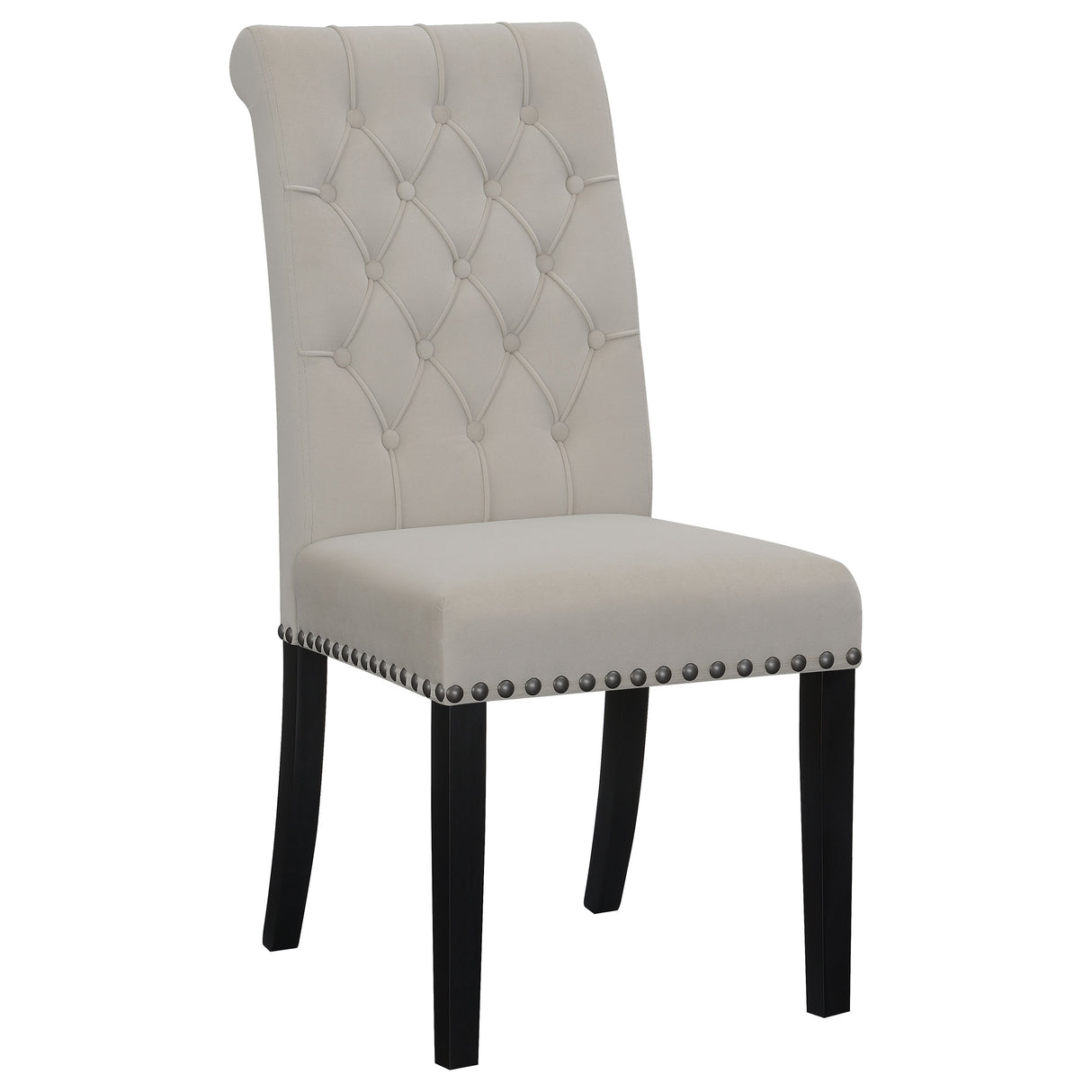 Alana Velvet Upholstered Dining Side Chair, Sand (Set of 2)