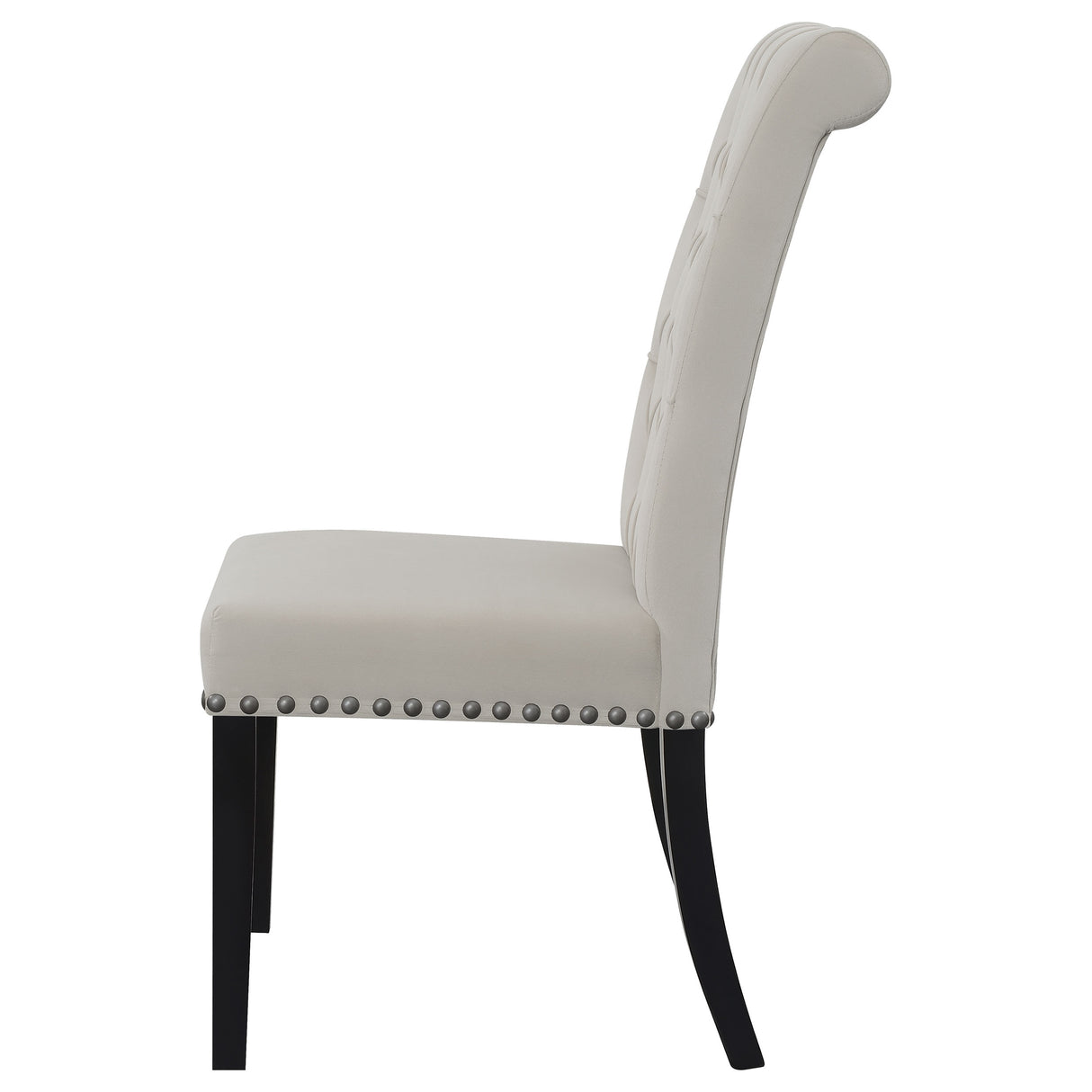 Alana Velvet Upholstered Dining Side Chair, Sand (Set of 2)