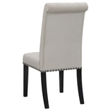 Alana Velvet Upholstered Dining Side Chair, Sand (Set of 2)