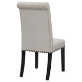 Alana Velvet Upholstered Dining Side Chair, Sand (Set of 2)