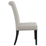 Alana Velvet Upholstered Dining Side Chair, Sand (Set of 2)