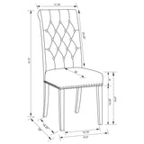 Alana Velvet Upholstered Dining Side Chair, Sand (Set of 2)