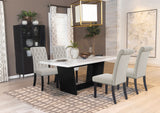 Alana Velvet Upholstered Dining Side Chair, Sand (Set of 2)